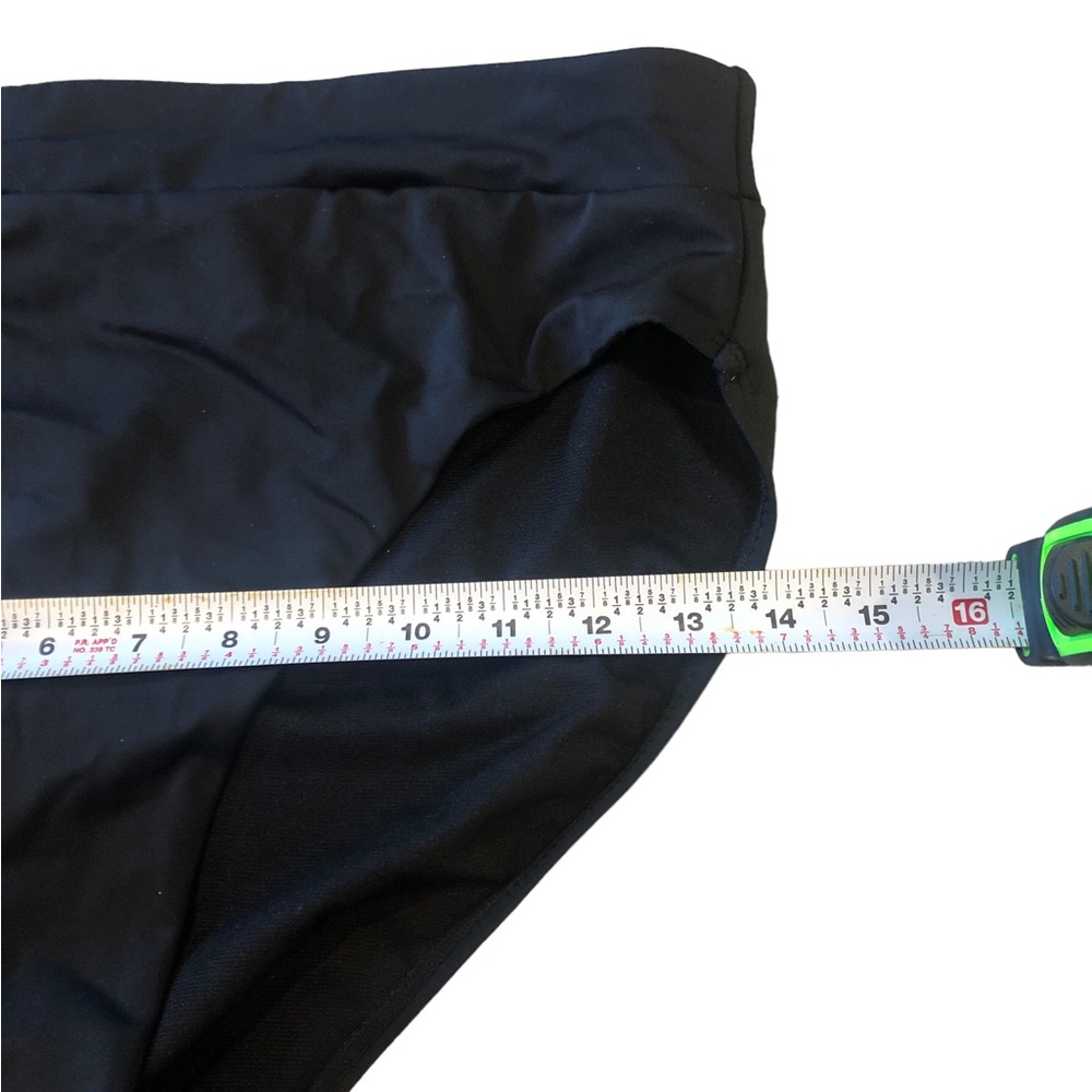 XXL bathing suit bikini 52” band that ties 34” chest 30” waist stretch black - Picture 6 of 7